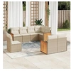 Image de Salon de jardin modulable rotin 8 pieces 8 personnes 62 x 62 x 69 cm beige