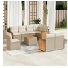 Image de Salon de Jardin avec Coussins 9 pcs, Canapés de Patio, Ensemble de Meubles, Mobilier de Terrasse Extérieur, Beige 3260252