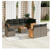 Image de Salon de Jardin avec Coussins 9 pcs, Canapés de Patio, Ensemble de Meubles, Mobilier de Terrasse Extérieur, Gris 3260254