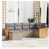 Image de Salon de Jardin avec Coussins 6 pcs, Canapés de Patio, Ensemble de Meubles, Mobilier de Terrasse Extérieur, Beige 3260260