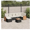 Image de Salon de jardin modulable rotin noir 8 pieces x 59 x 69 7 personnes