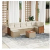 Image de Salon de jardin modulable rotin beige 8 pieces 62 x 62 x 69 7 personnes
