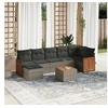 Image de Salon de Jardin avec Coussins 8 pcs, Canapés de Terrasse, Ensemble de Meubles de Patio, Mobilier d'Extérieur, Gris 3260282