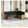 Image de Salon de Jardin avec Coussins 7 pcs, Canapés de Terrasse, Ensemble de Meubles de Patio, Mobilier d'Extérieur, Gris 3260289