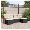 Image de Salon de Jardin avec Coussins 6 pcs, Canapés de Patio, Ensemble de Meubles, Mobilier de Terrasse Extérieur, Noir 3260299