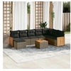 Image de Salon de Jardin avec Coussins 9 pcs, Canapés de Patio, Ensemble de Meubles, Mobilier de Terrasse Extérieur, Gris 3260338
