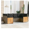 Image de Salon de Jardin avec Coussins 6 pcs, Canapés de Patio, Ensemble de Meubles, Mobilier de Terrasse Extérieur, Gris 3260345