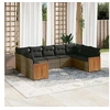 Image de Salon de Jardin avec Coussins 9 pcs, Canapés de Patio, Ensemble de Meubles, Mobilier de Terrasse Extérieur, Gris 3260359