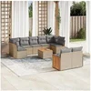 Image de Salon de jardin modulable rotin 10 pieces 9 personnes 62 x 62 x 69 cm beige