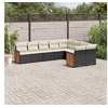 Image de Salon de Jardin avec Coussins 9 pcs, Canapés de Terrasse, Ensemble de Meubles de Patio, Mobilier d'Extérieur, Noir 3260383