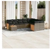Image de Salon de jardin modulable gris resine tressee 10 pieces 62 x 62 x 69 cm 9 personnes