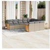 Image de Salon de Jardin avec Coussins 10 pcs, Canapés de Patio, Ensemble de Meubles, Mobilier de Terrasse Extérieur, Beige 3260421