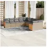 Image de Salon de jardin modulable resine tressee 10 pieces 10 personnes 62 x 62 x 69 cm beige