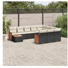 Image de Salon de Jardin avec Coussins 11 pcs, Canapés de Patio, Ensemble de Meubles, Mobilier de Terrasse Extérieur, Noir 3260446