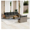 Image de Salon de jardin modulable rotin 9 personnes gris 62 x 55 x 69 cm 10 pieces
