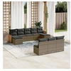 Image de Salon de jardin modulable resine tressee gris 10 pieces 62 x 55 x 69 cm 10 personnes