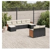 Image de Salon de jardin modulable resine tressee 9 pieces 9 personnes 62 x 55 x 69 cm noir