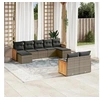 Image de Salon de Jardin avec Coussins 9 pcs, Canapés de Patio, Ensemble de Meubles, Mobilier de Terrasse Extérieur, Gris 3260485