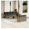 Image de Salon de Jardin avec Coussins 10 pcs, Canapés de Terrasse, Ensemble de Meubles de Patio, Mobilier d'Extérieur, Gris 3260492