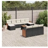 Image de Salon de Jardin avec Coussins 12 pcs, Canapés de Terrasse, Ensemble de Meubles de Patio, Mobilier d'Extérieur, Marron 3218473