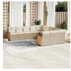 Image de 11 personnes 11 pieces resine tressee salon de jardin modulable 62 x 62 x 69 beige