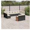 Image de Salon de Jardin avec Coussins 12 pcs, Canapés de Patio, Ensemble de Meubles, Mobilier de Terrasse Extérieur, Noir 3260523