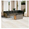 Image de Salon de jardin modulable 12 personnes resine tressee gris 62 x 62 x 69 cm 12 pieces