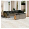 Image de Salon de Jardin avec Coussins 10 pcs, Canapés avec Pieds Réglables, Ensemble de Meubles d'Extérieur Patio Terrasse, 3250019