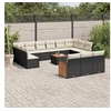Image de Salon de jardin modulable rotin noir 14 pieces x 59 x 69