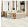 Image de Salon de jardin modulable rotin beige 14 pieces x 59 x 69