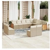 Image de Salon de jardin modulable rotin beige 12 pieces 62 x 59 x 69 12 personnes