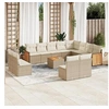 Image de Salon de jardin modulable resine tressee beige 13 pieces 62 x 62 x 69 cm 12 personnes