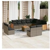 Image de Salon de Jardin avec Coussins 13 pcs, Canapés de Patio, Ensemble de Meubles, Mobilier de Terrasse Extérieur, Gris 3260562