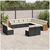 Image de Salon de Jardin avec Coussins 12 pcs, Canapés de Terrasse, Ensemble de Meubles de Patio, Mobilier d'Extérieur, Gris 3258875