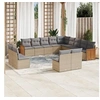 Image de Salon de Jardin avec Coussins 13 pcs, Canapés de Terrasse, Ensemble de Meubles de Patio, Mobilier d'Extérieur, Beige 3260568
