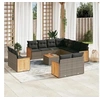 Image de Salon de Jardin avec Coussins 13 pcs, Canapés de Terrasse, Ensemble de Meubles de Patio, Mobilier d'Extérieur, Beige 3258993