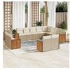 Image de Salon de Jardin avec Coussins 10 pcs, Canapés de Terrasse, Ensemble de Meubles de Patio, Mobilier d'Extérieur, Beige 3250027