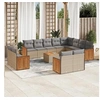 Image de Salon de jardin modulable resine tressee 12 personnes 13 pieces 62 x 62 x 69 cm beige