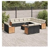 Image de Salon de Jardin avec Coussins 14 pcs, Canapés de Terrasse, Ensemble de Meubles de Patio, Mobilier d'Extérieur, Gris 3257173