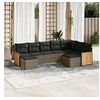 Image de Salon de Jardin avec Coussins 9 pcs, Canapés de Patio, Ensemble de Meubles, Mobilier de Terrasse Extérieur, Gris 3260625