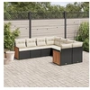 Image de Salon de jardin modulable rotin 8 pieces noir 62 x 62 x 69 cm 8 personnes