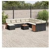 Image de Salon de jardin modulable rotin noir 12 pieces x 59 x 69 11 personnes