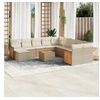 Image de Salon de Jardin avec Coussins 12 pcs, Canapés de Patio, Ensemble de Meubles, Mobilier de Terrasse Extérieur, Beige 3260658