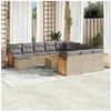 Image de Salon de jardin modulable beige 13 pieces 12 personnes 62 x 62 x 69 cm resine tressee