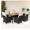 Image de 7-delige Tuinset met kussens poly rattan zwart3276685