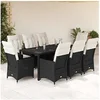 Image de 9-delige Tuinset poly rattan zwart3276698