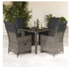 Image de Ensemble de bistro de jardin 5 pcs coussins gris poly rotin, ensemble de bistro de jardin, ensemble balcon, ensemble 3276894