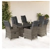 Image de Ensemble de bistro de jardin 7 pcs coussins gris poly rotin, ensemble de bistro de jardin, ensemble de balcon, 3276899