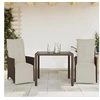 Image de Ensemble de bistro de jardin 3 pcs coussins marron poly rotin, ensemble de bistro de jardin, ensemble de balcon, 3276915