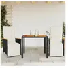 Image de Ensemble de bistro de jardin 3 pcs coussins noir poly rotin, ensemble de bistro de jardin, ensemble de balcon, 3276959
